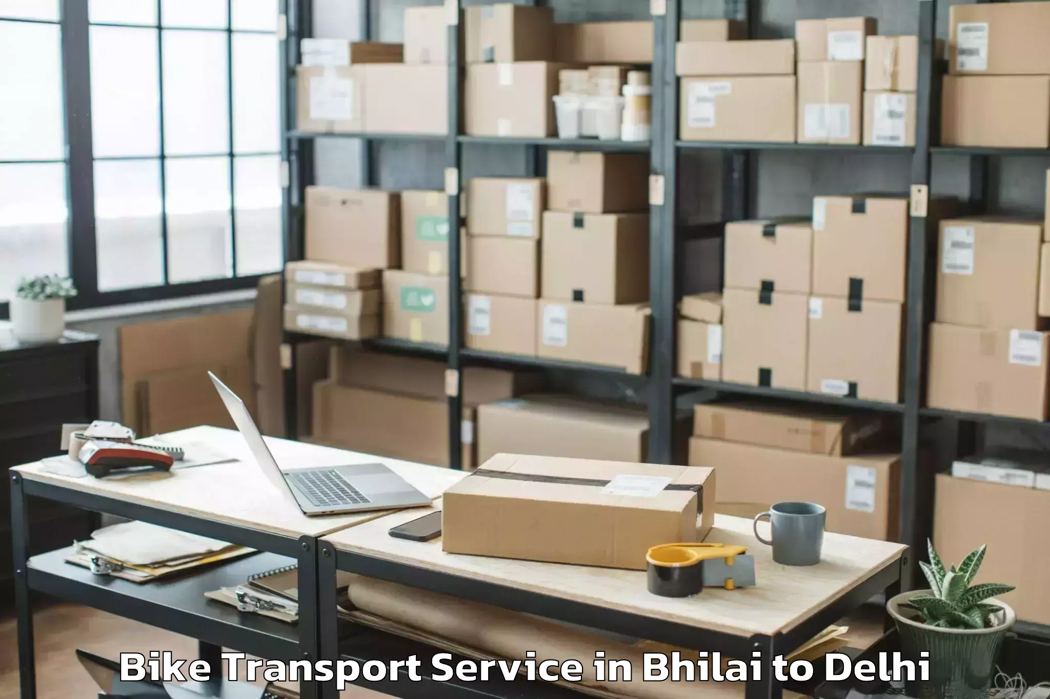 Leading Bhilai to Aggarwal City Mall Pitampura Bike Transport Provider